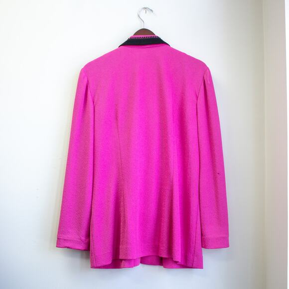 Leslie Fay Vintage Hot Pink Knit Blazer Size 18 - Picture 6 of 6